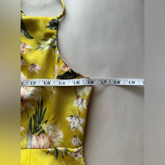 HELLO MOLLY Yellow Flora Print In The Sun Midi Dress, Size M - Picture 9 of 11